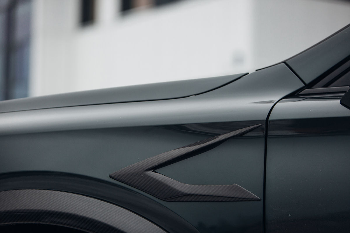 Carbon fibre front wing fender vent frame diffuser for Cupra Formentor ...